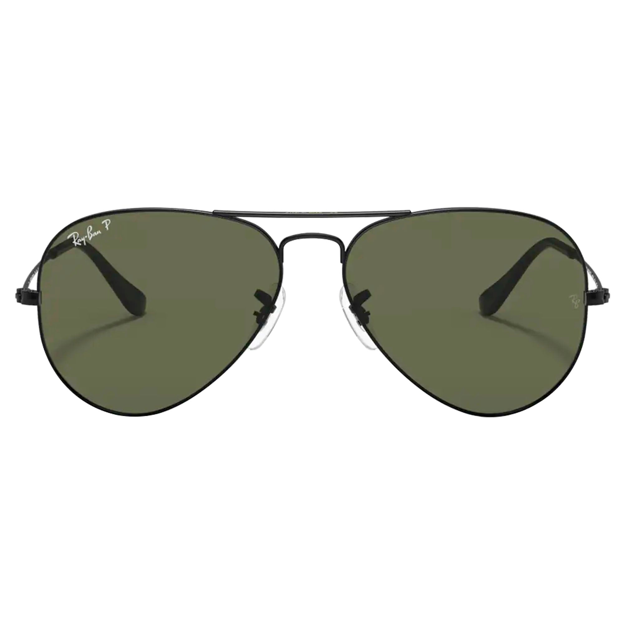 Ray-Ban RB3025-002/58 Polished Black Frame w/ Green Solid Len
