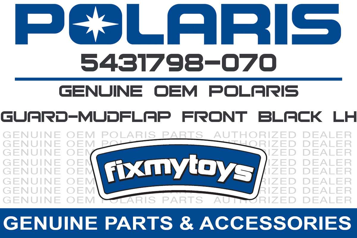 Polaris Black Front Left Hand Mudflap Guard 5431798-070